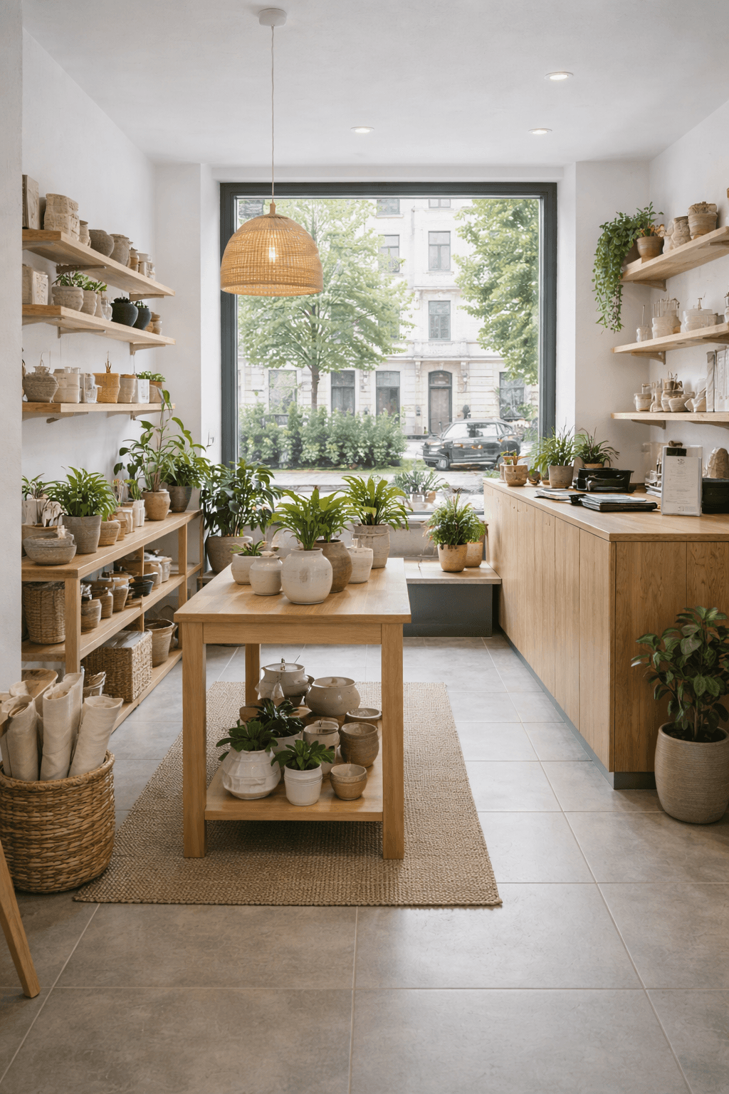 Small retail storefront interior