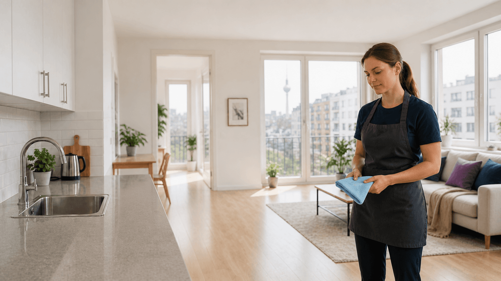 Havenova cleaning professional preparing a visit in Berlin