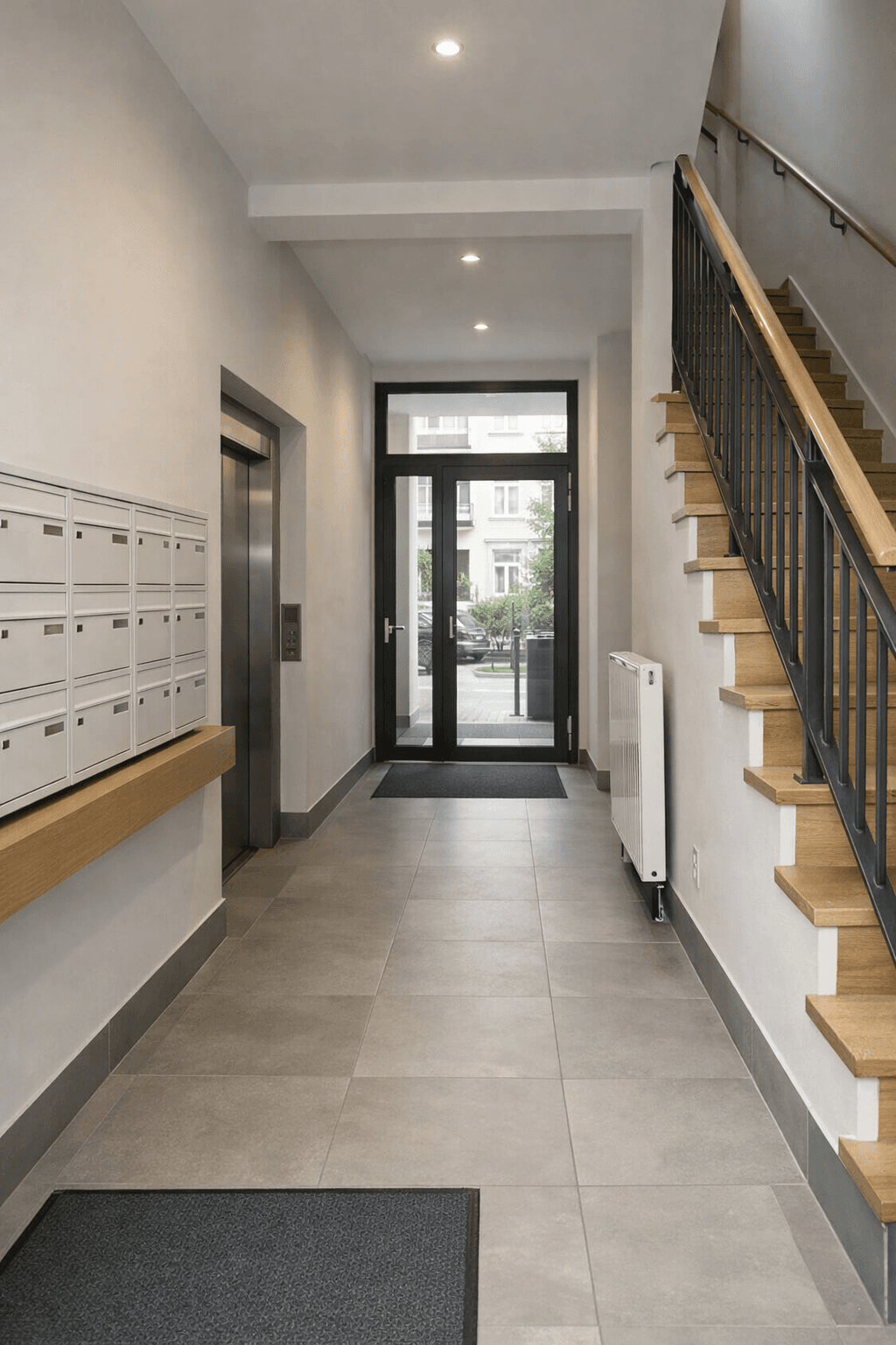 Multi-unit residential building facade